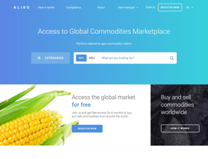 Aliro.trade - B2B Marketplace for agricultural commodities