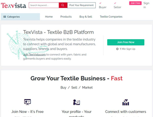 Texvista.com - B2B sourcing platform for apparel and textiles.