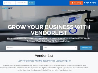 Vendorlist.in - India Business Portal